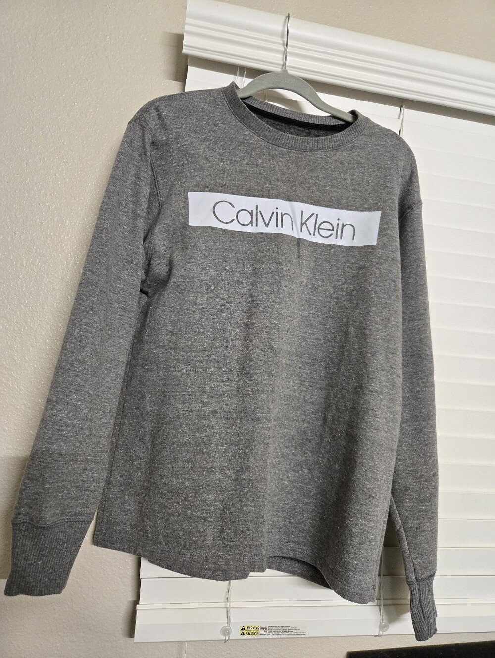 Calvin Klein Gray Crewneck with White Logo